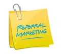 referral marketing memo post Royalty Free Stock Photo