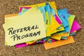 Referral program business marketing network team share