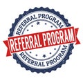 Referral program grunge rubber stamp Royalty Free Stock Photo