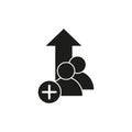 Referral program icon. Management logo. Team symbol. Vector illustration. EPS 10.