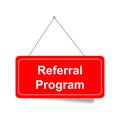 referral program sign on white
