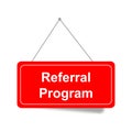 referral program sign on white Royalty Free Stock Photo