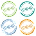 Referrals badge isolated on white background.