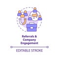 Referrals and company engagement concept icon