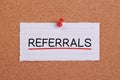 Referrals Concept Note Royalty Free Stock Photo