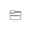 Referrals folder icon isolated on white background