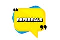 Referrals symbol. Referral program sign. Vector