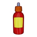 Refill bottle with pipette icon, cartoon style