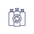 refill gas tanks line icon Royalty Free Stock Photo