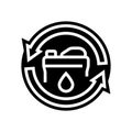 refill indicator glyph icon vector illustration Royalty Free Stock Photo