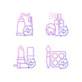 Refill and reuse gradient linear vector icons set