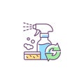 Refillable cleaning bottle RGB color icon Royalty Free Stock Photo