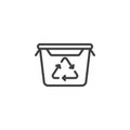 Refillable container line icon