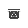 Refillable container vector icon