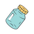 Refillable spice jar color icon