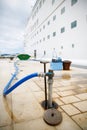 Refilling cruise ships water tanks Royalty Free Stock Photo