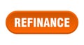 refinance button. rounded sign on white background Royalty Free Stock Photo