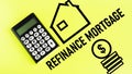 Refinance mortgage is shown using the text