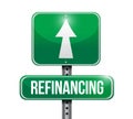 refinancing street sign illustration design Royalty Free Stock Photo