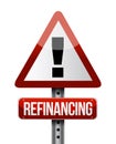 refinancing warning sign illustration Royalty Free Stock Photo
