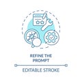 Refine prompt soft blue concept icon Royalty Free Stock Photo