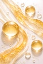 Dreams Style Abstract Golden Oil Drops with Soft Light Royalty Free Stock Photo