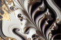 Refined Intricacy: AI Generated Abstract Texture Photography Revealing White Gold Intricate Pattern on Artificial Marble Royalty Free Stock Photo