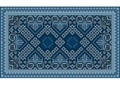 A refined luxurious vintage oriental carpet with dark blue