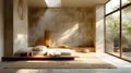 Refined minimalist bedroom showcasing a harmonious
