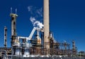 Refined Petroleum Petrochemical Plant Smokestack Pipeline Royalty Free Stock Photo