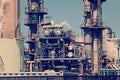 Refined Petroleum Petrochemical Plant Smokestack Pipeline Royalty Free Stock Photo