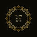 Refined round frame with space for text Royalty Free Stock Photo