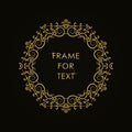 Refined round frame with space for text Royalty Free Stock Photo