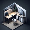 Refined and Sophisticate 3D Realistic Rendering and Modern Minimalism in Isometric Art Style