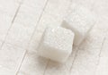 Refined sugar cube closeup