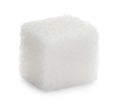 Refined sugar isolated on white, closeup Royalty Free Stock Photo