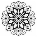 Refined Technique: Black And White Mandala Coloring Page