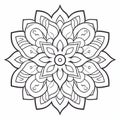 Refined Technique: Thai Art Mandala Coloring Page