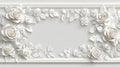 Refined White Floral Wall Ornamentation with an Embossed Textural Design Royalty Free Stock Photo