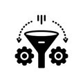 Black solid icon for Refinement, purification and cleaning