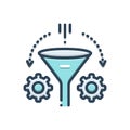Color illustration icon for Refinement, purification and cleaning