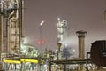 Refinery Detail At Night Royalty Free Stock Photo