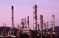 Refinery in evening.