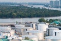 Refinery factory Oil tanks