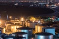Refinery factory Oil tanks