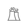 Refinery factory pipe line icon