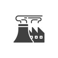 Refinery Factory Pipes Vector Icon