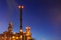 Refinery. Night. Royalty Free Stock Photo