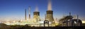 Refinery Panorama At Night Royalty Free Stock Photo