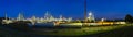 Refinery Panorama At Night Royalty Free Stock Photo